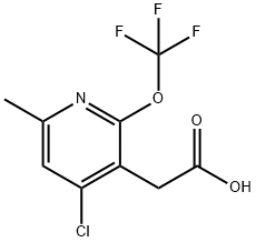 4-Chloro-6-methyl-2-(trifluoromethoxy)pyridine-3-acetic acid Structure