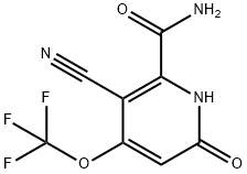 3-Cyano-6-hydroxy-4-(trifluoromethoxy)pyridine-2-carboxamide Structure