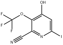 2-Cyano-4-hydroxy-6-iodo-3-(trifluoromethoxy)pyridine Structure