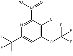 3-Chloro-2-nitro-4-(trifluoromethoxy)-6-(trifluoromethyl)pyridine 구조식 이미지