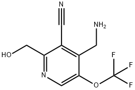 4-(Aminomethyl)-3-cyano-5-(trifluoromethoxy)pyridine-2-methanol Structure