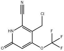 3-(Chloromethyl)-2-cyano-6-hydroxy-4-(trifluoromethoxy)pyridine Structure