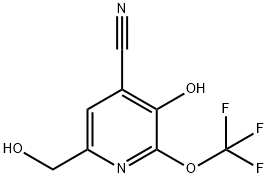 4-Cyano-3-hydroxy-2-(trifluoromethoxy)pyridine-6-methanol Structure