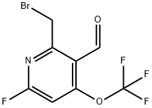 2-(Bromomethyl)-6-fluoro-4-(trifluoromethoxy)pyridine-3-carboxaldehyde Structure