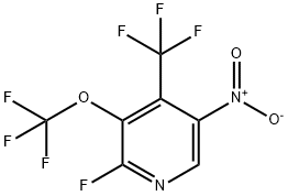 2-Fluoro-5-nitro-3-(trifluoromethoxy)-4-(trifluoromethyl)pyridine Structure