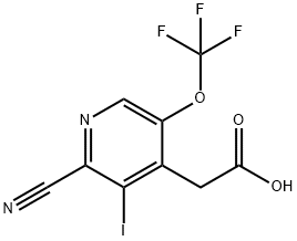 2-Cyano-3-iodo-5-(trifluoromethoxy)pyridine-4-acetic acid Structure