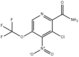 3-Chloro-4-nitro-5-(trifluoromethoxy)pyridine-2-carboxamide Structure