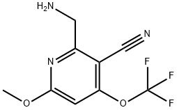 2-(Aminomethyl)-3-cyano-6-methoxy-4-(trifluoromethoxy)pyridine Structure