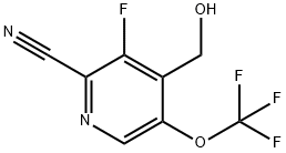 2-Cyano-3-fluoro-5-(trifluoromethoxy)pyridine-4-methanol Structure