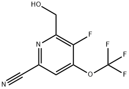 6-Cyano-3-fluoro-4-(trifluoromethoxy)pyridine-2-methanol Structure