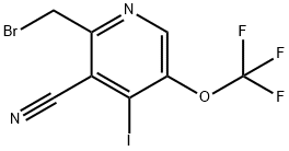 2-(Bromomethyl)-3-cyano-4-iodo-5-(trifluoromethoxy)pyridine Structure