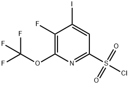 3-Fluoro-4-iodo-2-(trifluoromethoxy)pyridine-6-sulfonyl chloride Structure