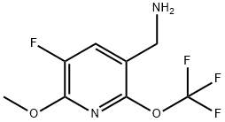 3-(Aminomethyl)-5-fluoro-6-methoxy-2-(trifluoromethoxy)pyridine Structure