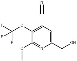 4-Cyano-2-methoxy-3-(trifluoromethoxy)pyridine-6-methanol Structure