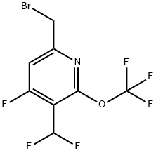 6-(Bromomethyl)-3-(difluoromethyl)-4-fluoro-2-(trifluoromethoxy)pyridine Structure