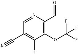 5-Cyano-4-iodo-3-(trifluoromethoxy)pyridine-2-carboxaldehyde Structure