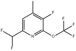 6-(Difluoromethyl)-3-fluoro-4-methyl-2-(trifluoromethoxy)pyridine Structure