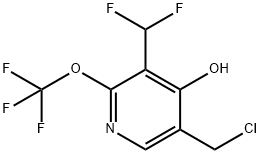 5-(Chloromethyl)-3-(difluoromethyl)-4-hydroxy-2-(trifluoromethoxy)pyridine Structure