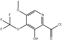 3-Hydroxy-5-methoxy-4-(trifluoromethoxy)pyridine-2-carbonyl chloride 구조식 이미지