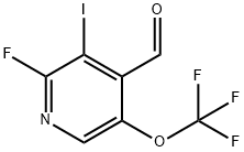 2-Fluoro-3-iodo-5-(trifluoromethoxy)pyridine-4-carboxaldehyde Structure