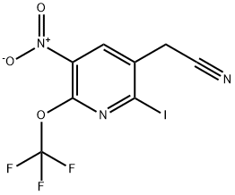 2-Iodo-5-nitro-6-(trifluoromethoxy)pyridine-3-acetonitrile Structure