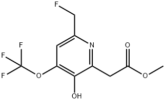 Methyl 6-(fluoromethyl)-3-hydroxy-4-(trifluoromethoxy)pyridine-2-acetate Structure