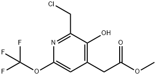 Methyl 2-(chloromethyl)-3-hydroxy-6-(trifluoromethoxy)pyridine-4-acetate Structure