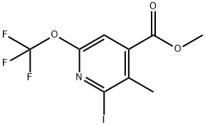 Methyl 2-iodo-3-methyl-6-(trifluoromethoxy)pyridine-4-carboxylate Structure