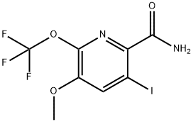 3-Iodo-5-methoxy-6-(trifluoromethoxy)pyridine-2-carboxamide Structure