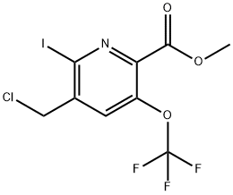 Methyl 3-(chloromethyl)-2-iodo-5-(trifluoromethoxy)pyridine-6-carboxylate 구조식 이미지