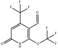 6-Hydroxy-2-(trifluoromethoxy)-4-(trifluoromethyl)pyridine-3-carboxaldehyde Structure