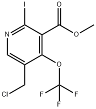Methyl 5-(chloromethyl)-2-iodo-4-(trifluoromethoxy)pyridine-3-carboxylate Structure