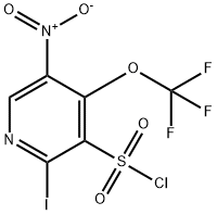 2-Iodo-5-nitro-4-(trifluoromethoxy)pyridine-3-sulfonyl chloride Structure