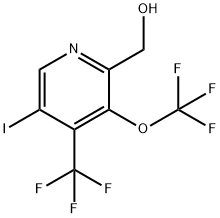 5-Iodo-3-(trifluoromethoxy)-4-(trifluoromethyl)pyridine-2-methanol Structure