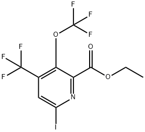 Ethyl 6-iodo-3-(trifluoromethoxy)-4-(trifluoromethyl)pyridine-2-carboxylate Structure