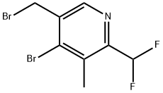 4-Bromo-5-(bromomethyl)-2-(difluoromethyl)-3-methylpyridine Structure