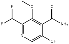 2-(Difluoromethyl)-5-hydroxy-3-methoxypyridine-4-carboxamide Structure