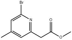 methyl 2-(6-bromo-4-methylpyridin-2-yl)acetate Structure