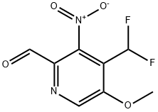 4-(Difluoromethyl)-5-methoxy-3-nitropyridine-2-carboxaldehyde Structure