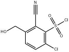 6-Chloro-2-cyano-3-(hydroxymethyl)benzenesulfonyl chloride Structure