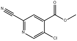 4-Pyridinecarboxylic acid, 5-chloro-2-cyano-, methyl ester Structure