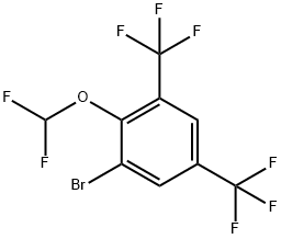 1-Bromo-2-(difluoromethoxy)-3,5-bis(trifluoromethyl)benzene Structure