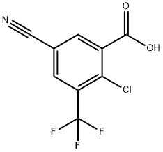 2-Chloro-5-cyano-3-(trifluoromethyl)benzoic acid Structure