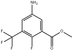 Benzoic acid, 5-amino-2-fluoro-3-(trifluoromethyl)-, methyl ester 구조식 이미지