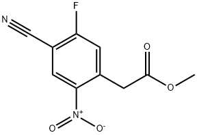 Methyl 4-cyano-5-fluoro-2-nitrophenylacetate Structure