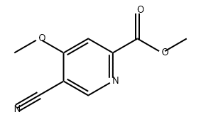 2-Pyridinecarboxylic acid, 5-cyano-4-methoxy-, methyl ester Structure