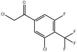 3'-Chloro-5'-fluoro-4'-(trifluoromethyl)phenacyl chloride Structure