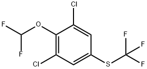 1,3-Dichloro-2-difluoromethoxy-5-(trifluoromethylthio)benzene 구조식 이미지