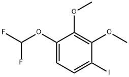 1-Difluoromethoxy-2,3-dimethoxy-4-iodobenzene 구조식 이미지