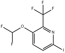 3-Difluoromethoxy-6-iodo-2-(trifluoromethyl)pyridine Structure